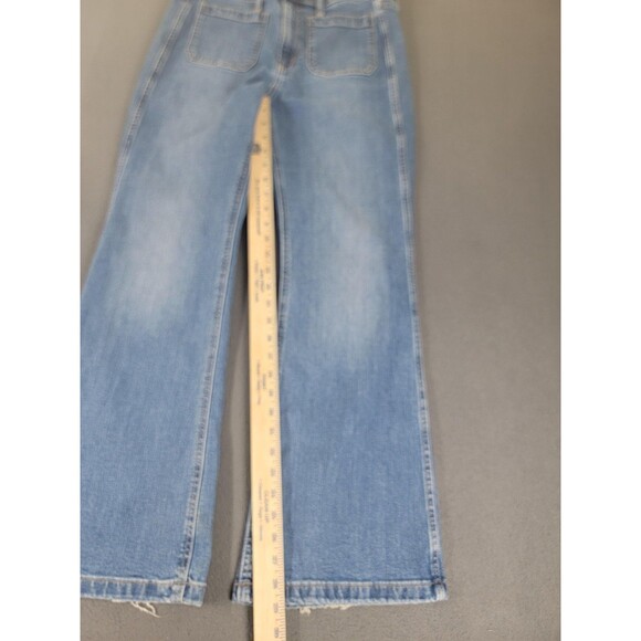 Gap Jeans Womens 10P 30 Medium Indigo 70s Flare High Rise Stretch Denim Petite - Picture 2 of 13